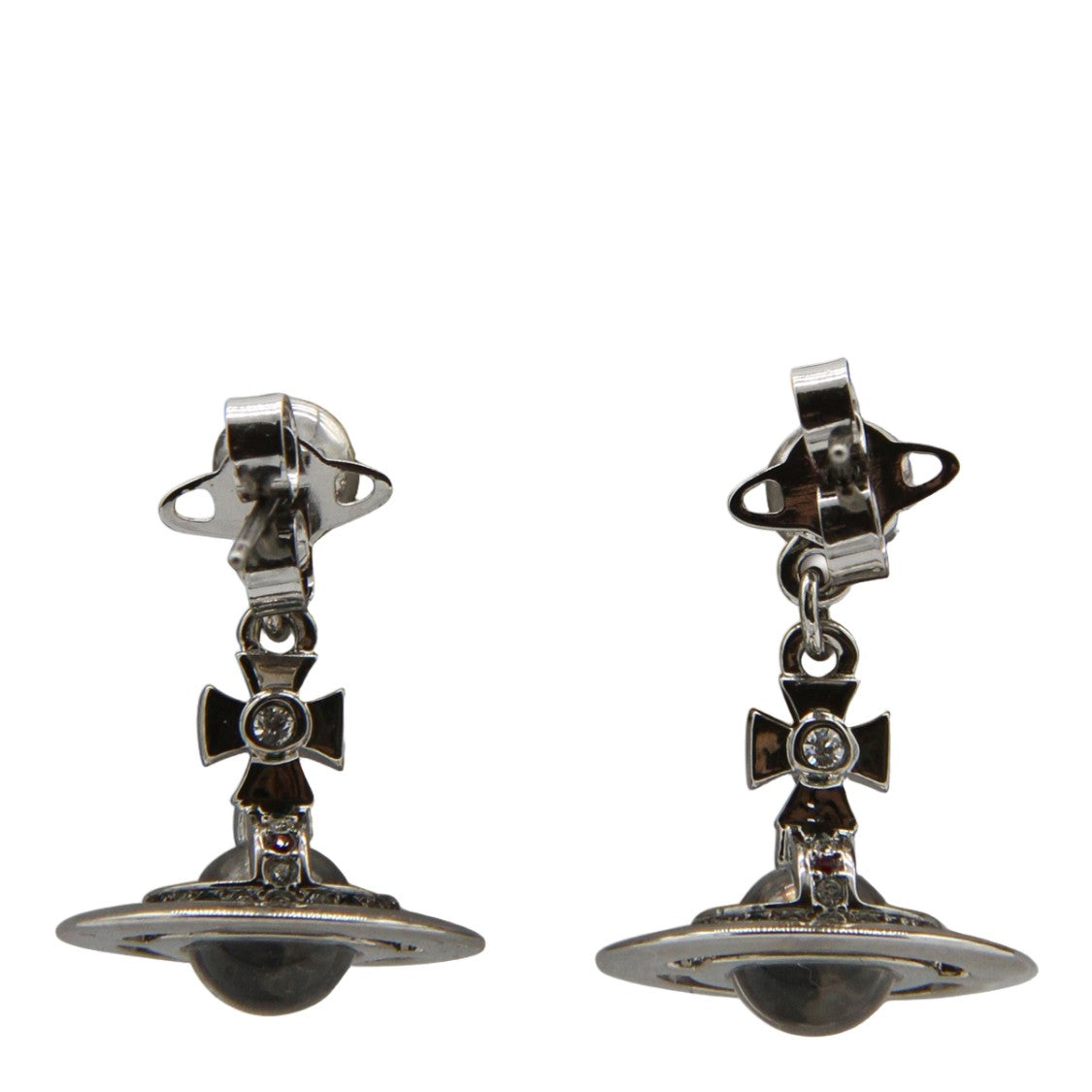 Vivienne Westwood Platinum Brass And Metal Earrings
