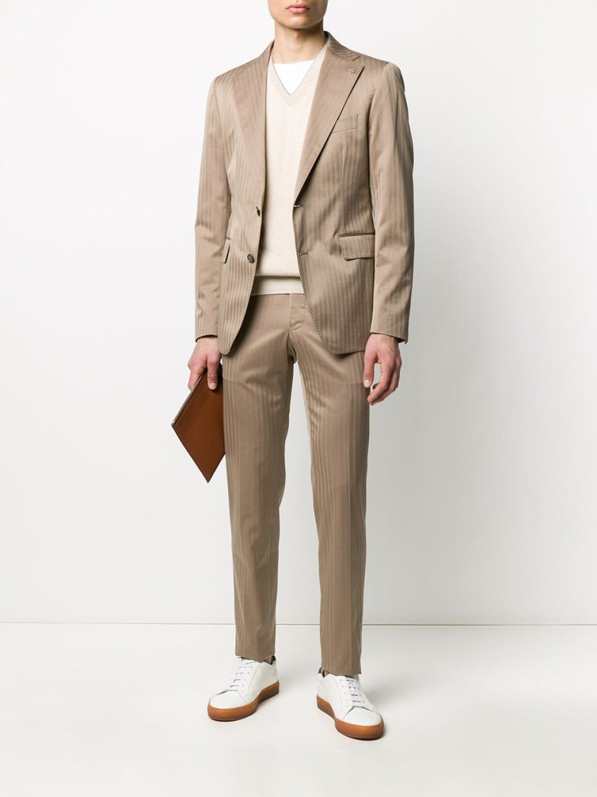 Tagliatore Beige Two-Piece Suit With Classic Fit