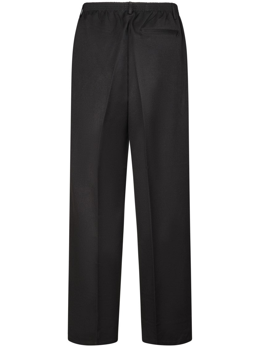 Cellar Door Relaxed Fit Straight Leg Trousers With Zippered Back Pocket