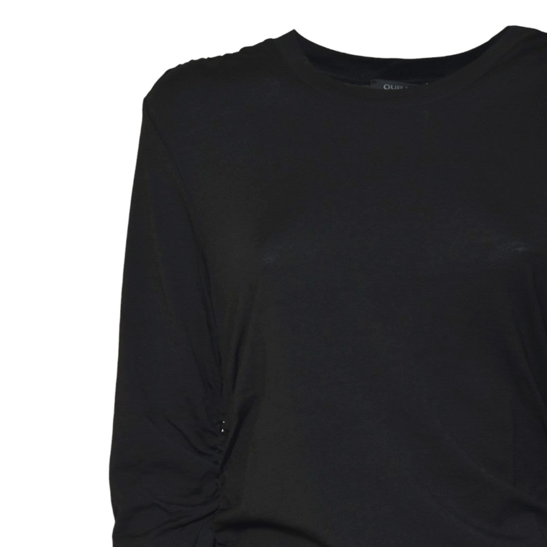 Our Legacy Long-Sleeve Fitted Black Sweater With Ruched Detailing