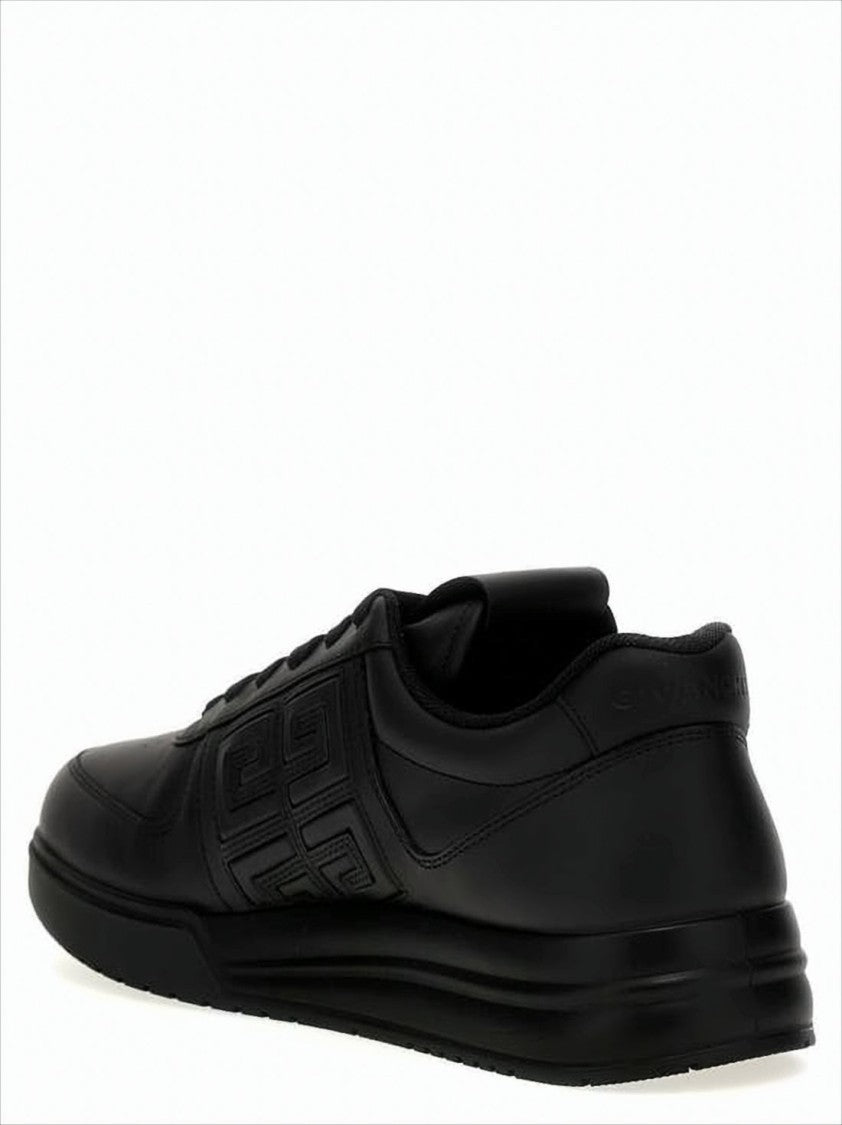 Givenchy Calfskin Black Sneakers With Geometric Embossing