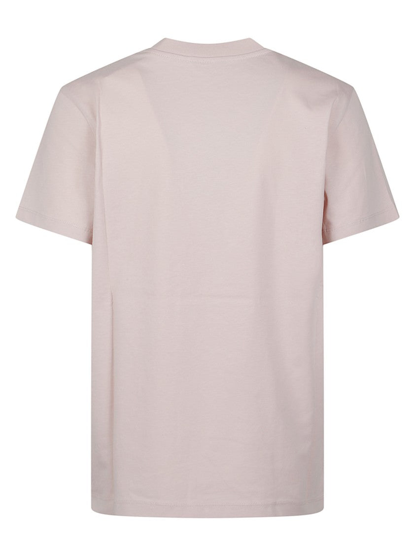 Moncler Light Pink Embroidered Logo Short-Sleeve T-Shirt
