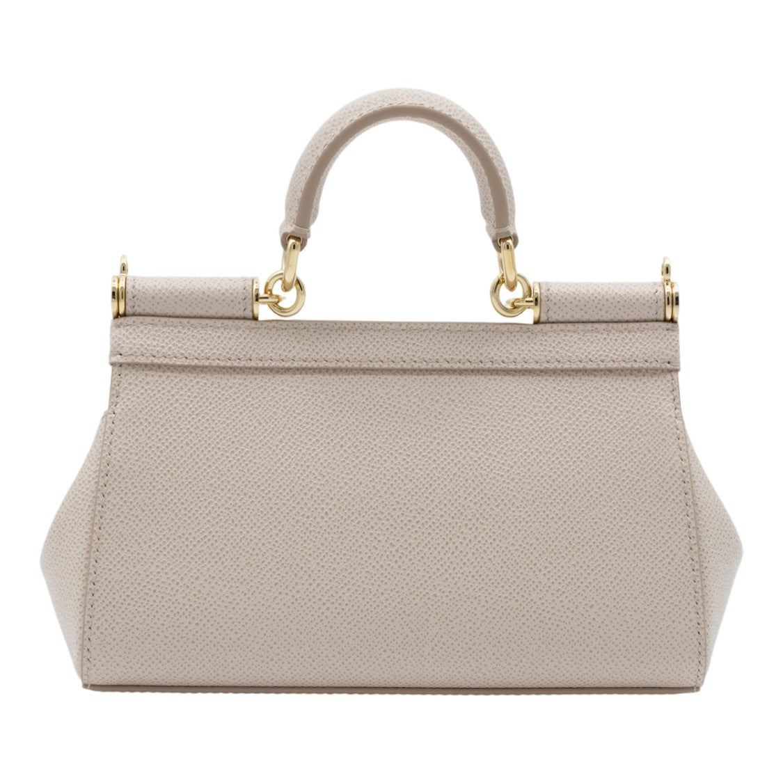 Dolce & Gabbana Structured Handbag With Textured Surface And Detachable Strap