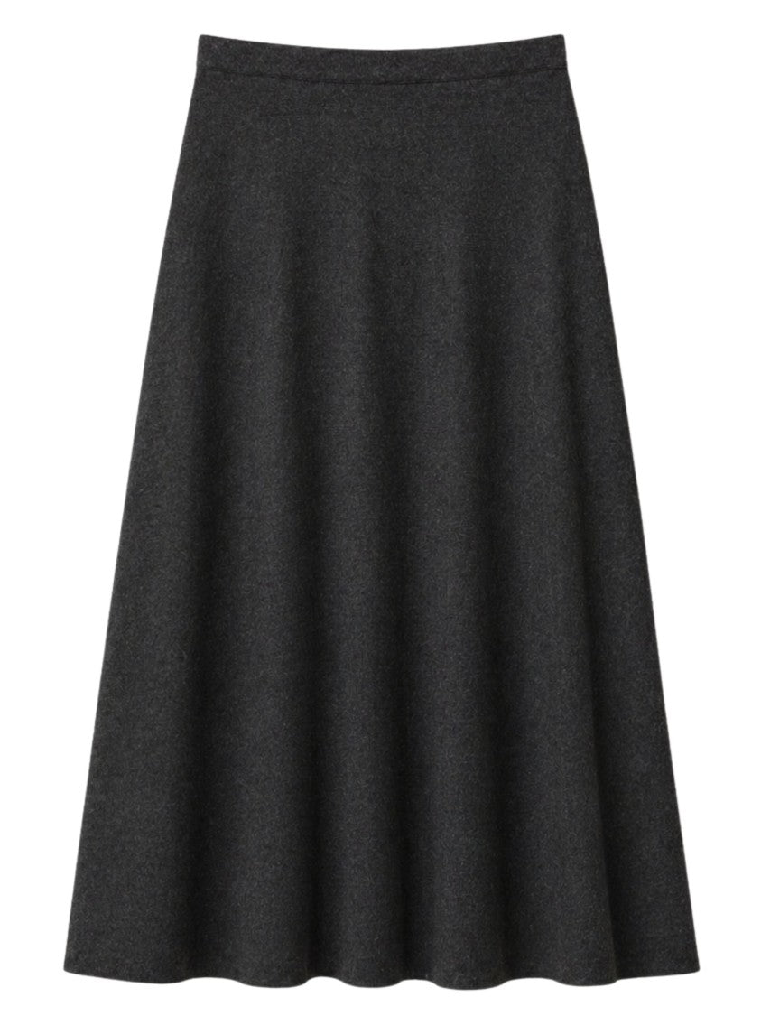 Diega A-Line Midi Skirt With Concealed Back Zipper