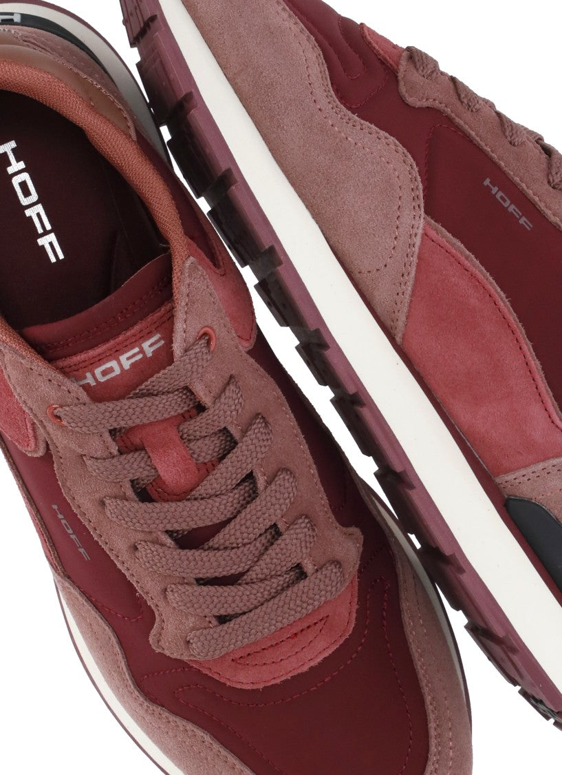 Hoff Burgundy Suede Round Toe Sneakers