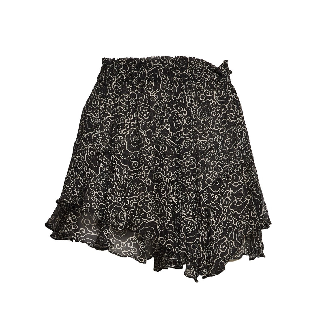 Isabel Marant Sornel Ruffled Crinkled Chiffon Shorts