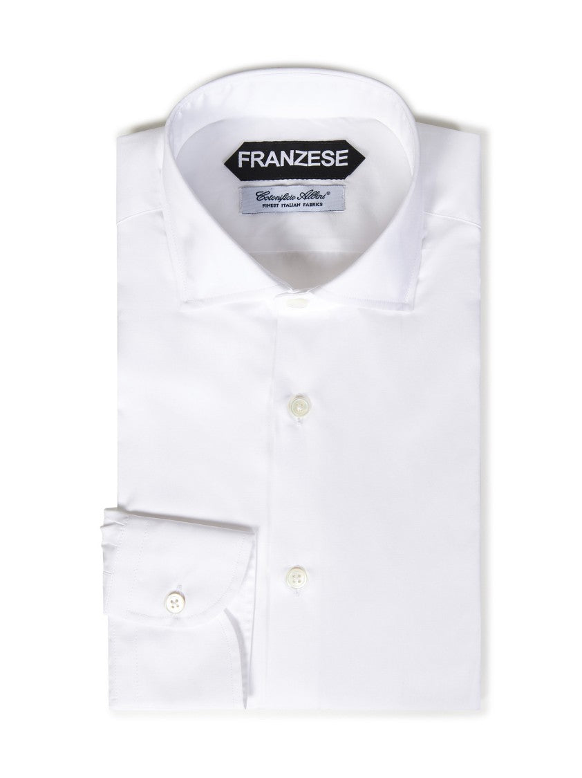 Franzese Collection Tailored White Cotton Shirt