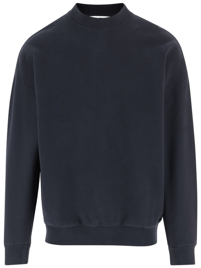 Darkpark Navy Ribbed Cotton Sweatshirt