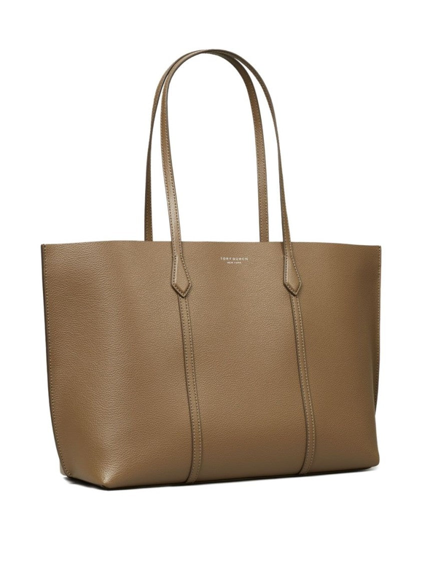 Tory Burch Brown Structured Leather Top-Handle Tote Bag