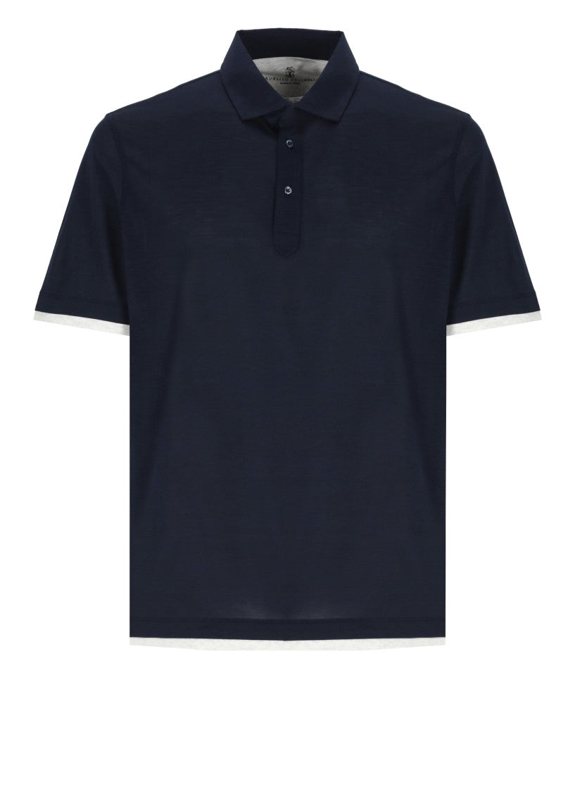 Brunello Cucinelli Silk And Cotton Polo Shirt