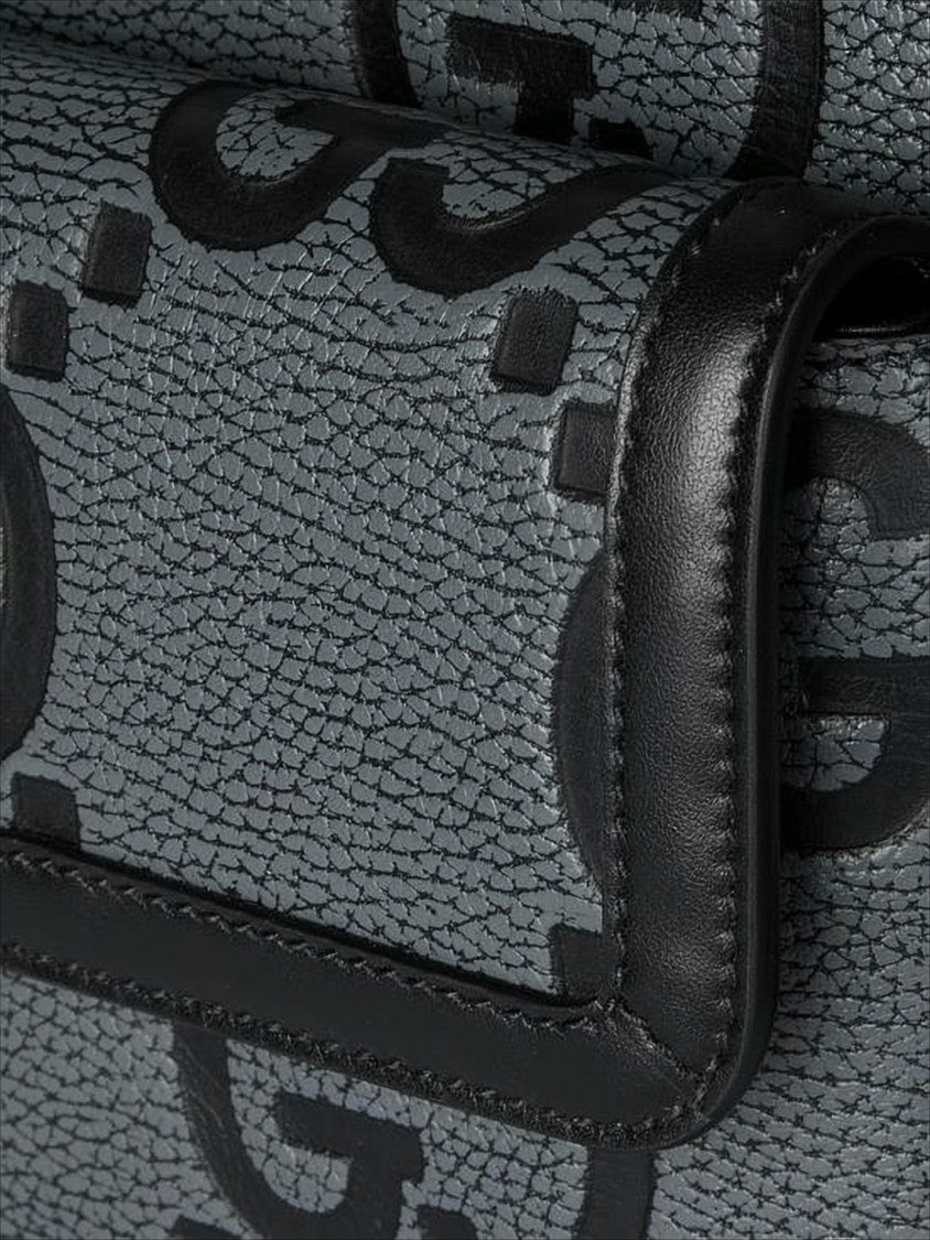 Gucci Textured Cowhide Leather Crossbody Bag With Embossed Logo