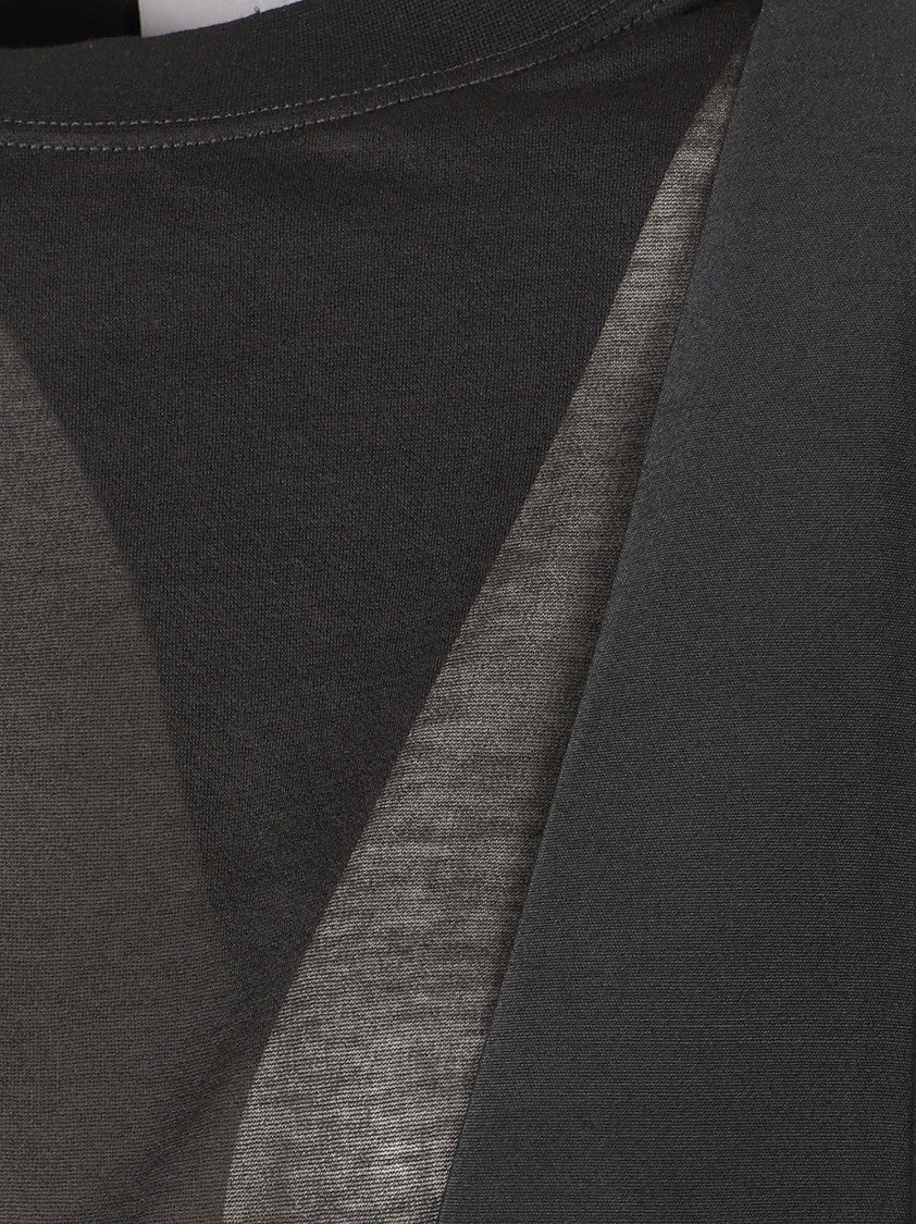 Balenciaga Hybrid Mini Dress With Sheer T-Shirt Layering By Balenciaga