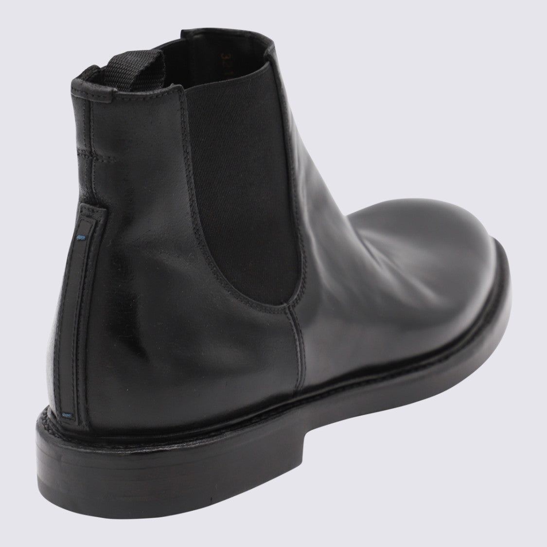 Premiata Polished Black Leather Boots With Slip-On Design