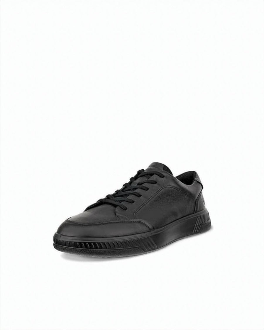 Ecco Smooth Cowhide Leather Low-Top Sneakers
