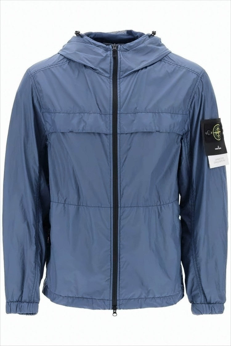 Stone Island Lightweight Hooded Jacket With Distinctive Patch