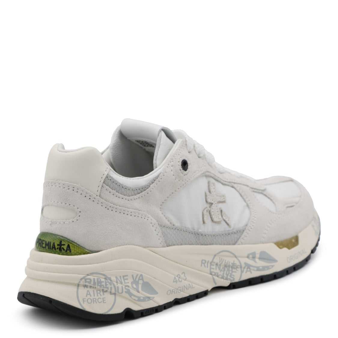 Premiata Lace-Up Textured Cushioned Sole Sneakers