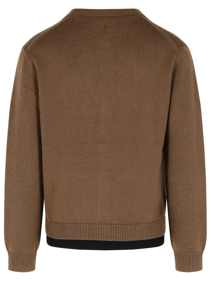 J. W. Anderson Brown Cashmere Blend Layered Cardigan