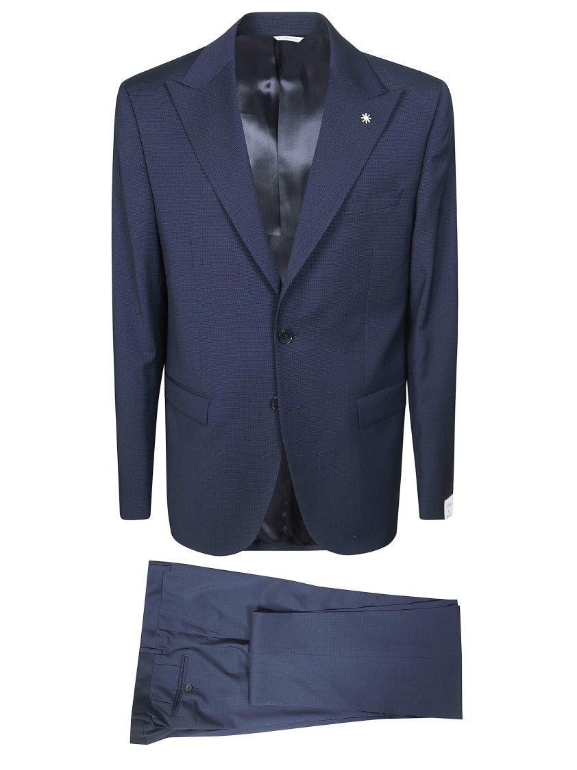 Manuel Ritz Microfantasia Tailored Texture Wool Suit