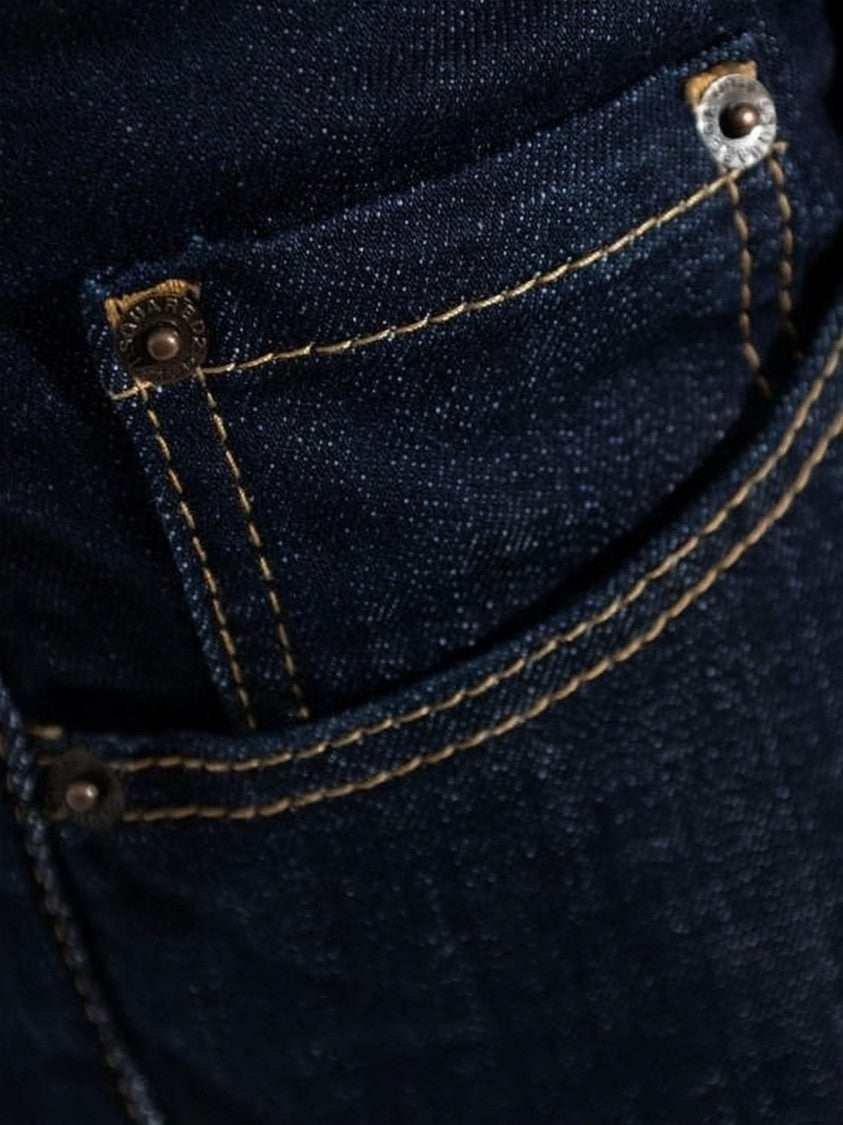 Dsquared2 Dark Indigo Straight-Leg Denim Pants With Five-Pocket Styling