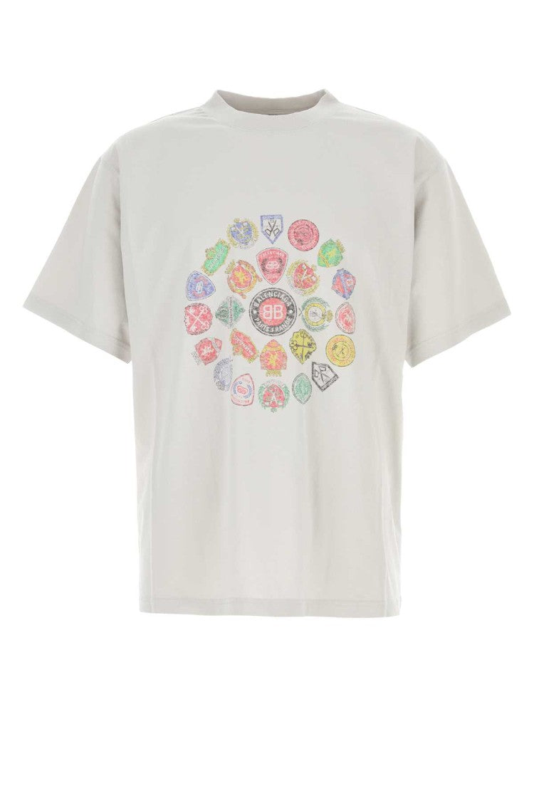 Balenciaga Light Grey Cotton T-Shirt