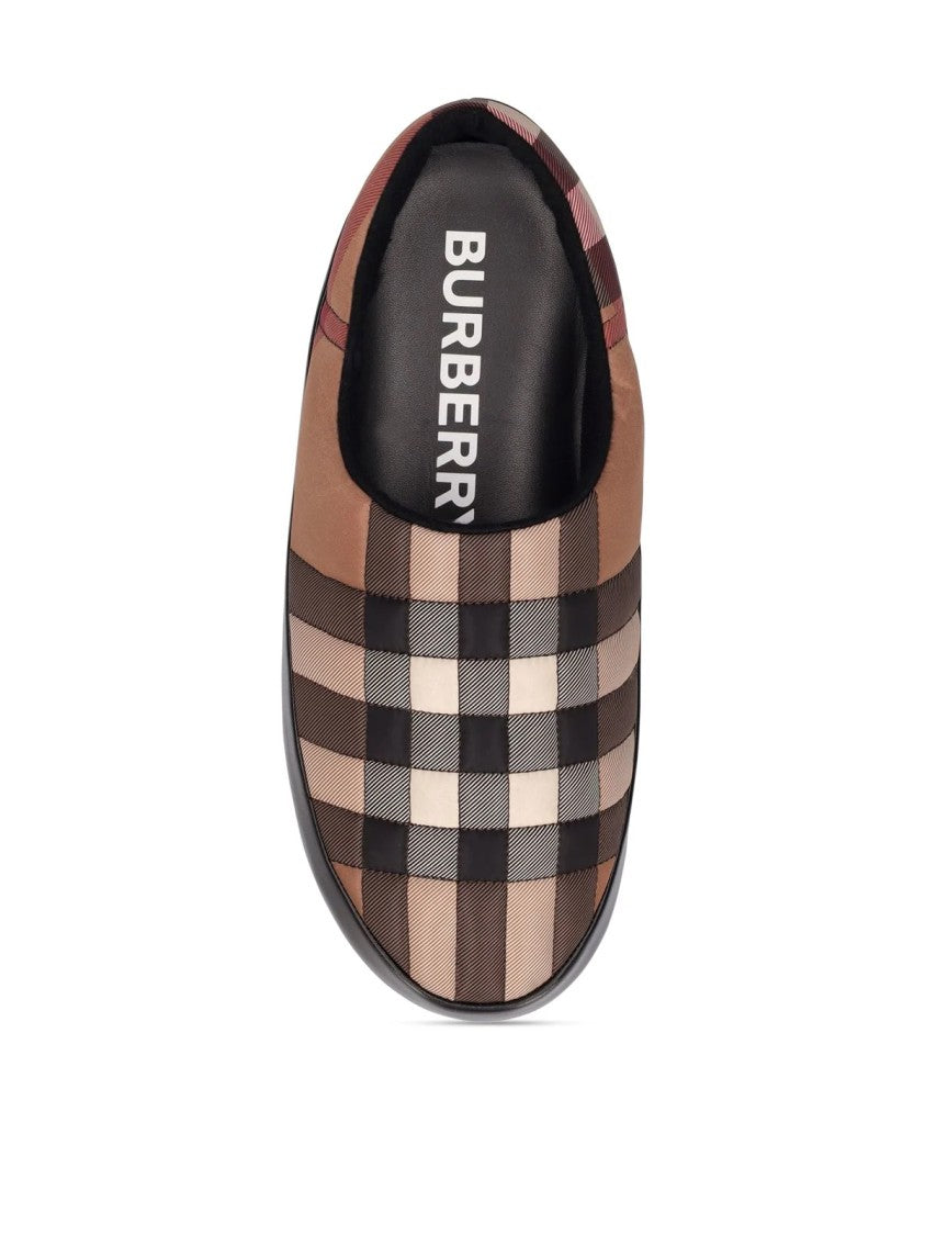 Burberry Northaven Check Logo Slip-On Loafers