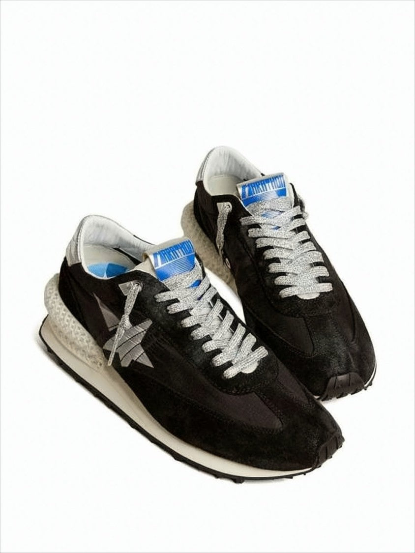 Golden Goose Low-Top Sneakers With Mixed Material Upper And Unique Heel Design