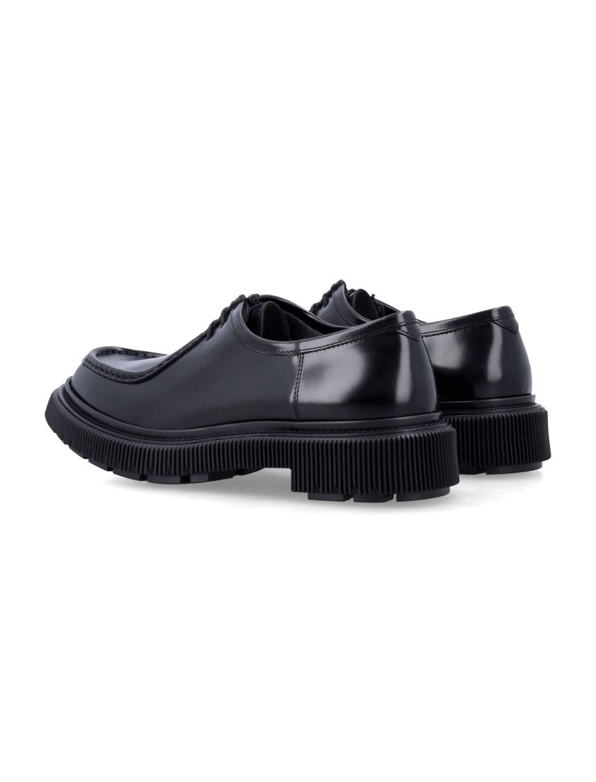 Adieu 212 Polished Black Lace-Up Shoes