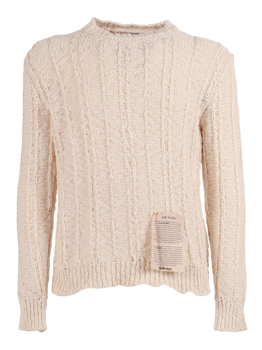 Ballantyne Textured Cable Knit Sweater