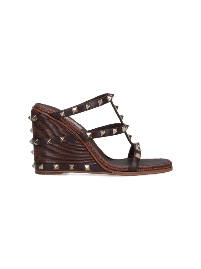 Valentino Garavani Brown Wedge Sandals