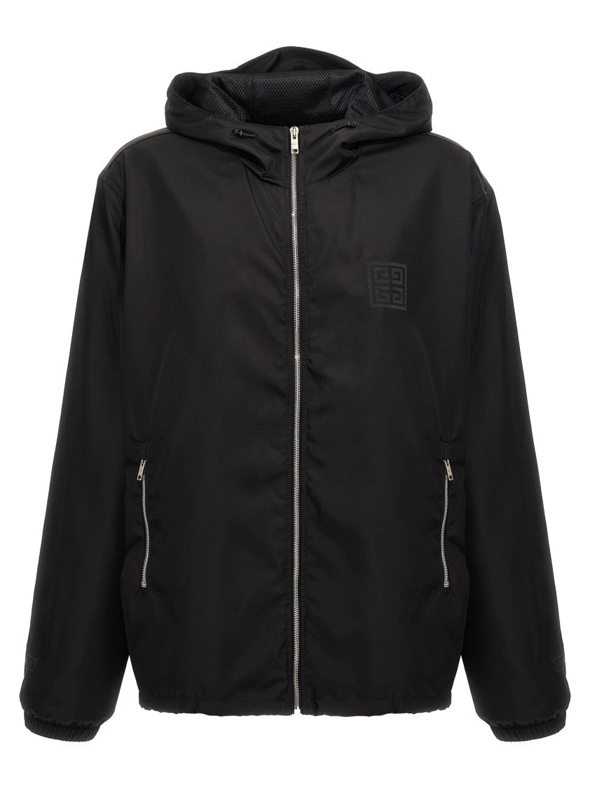 Givenchy Nylon Anorak With Front Logo Print