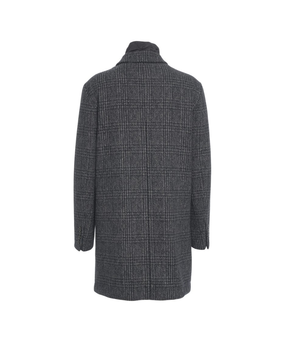 Peuterey Glencheck Coat With Removable Inner Bib