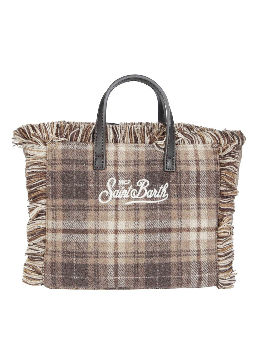 Mc2 Saint Barth Borsa Vanity Mini Wool N Plaid Wool Mini Bag