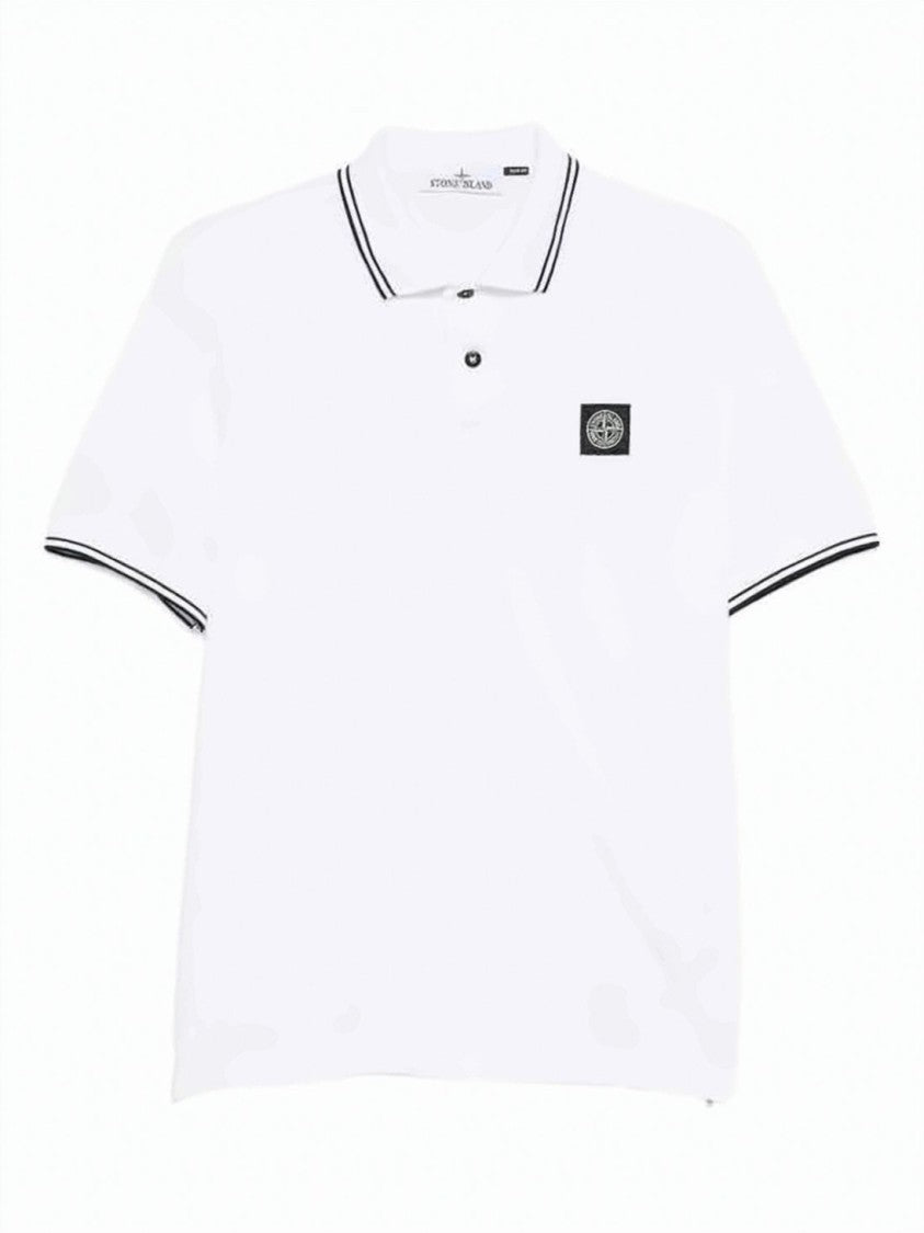 Stone Island Classic White Polo Shirt