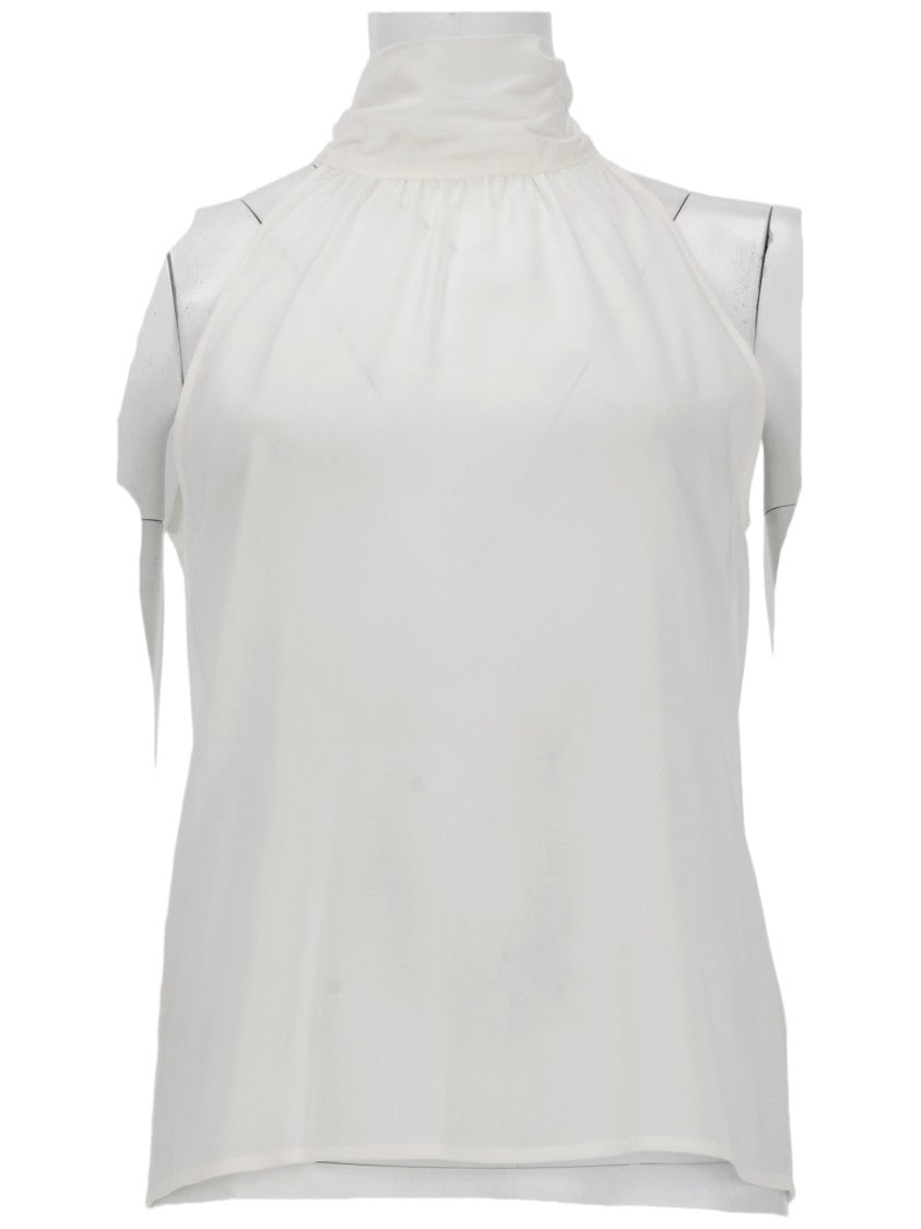 Pt Torino Anita High Gathered Neckline Viscose Tank Top