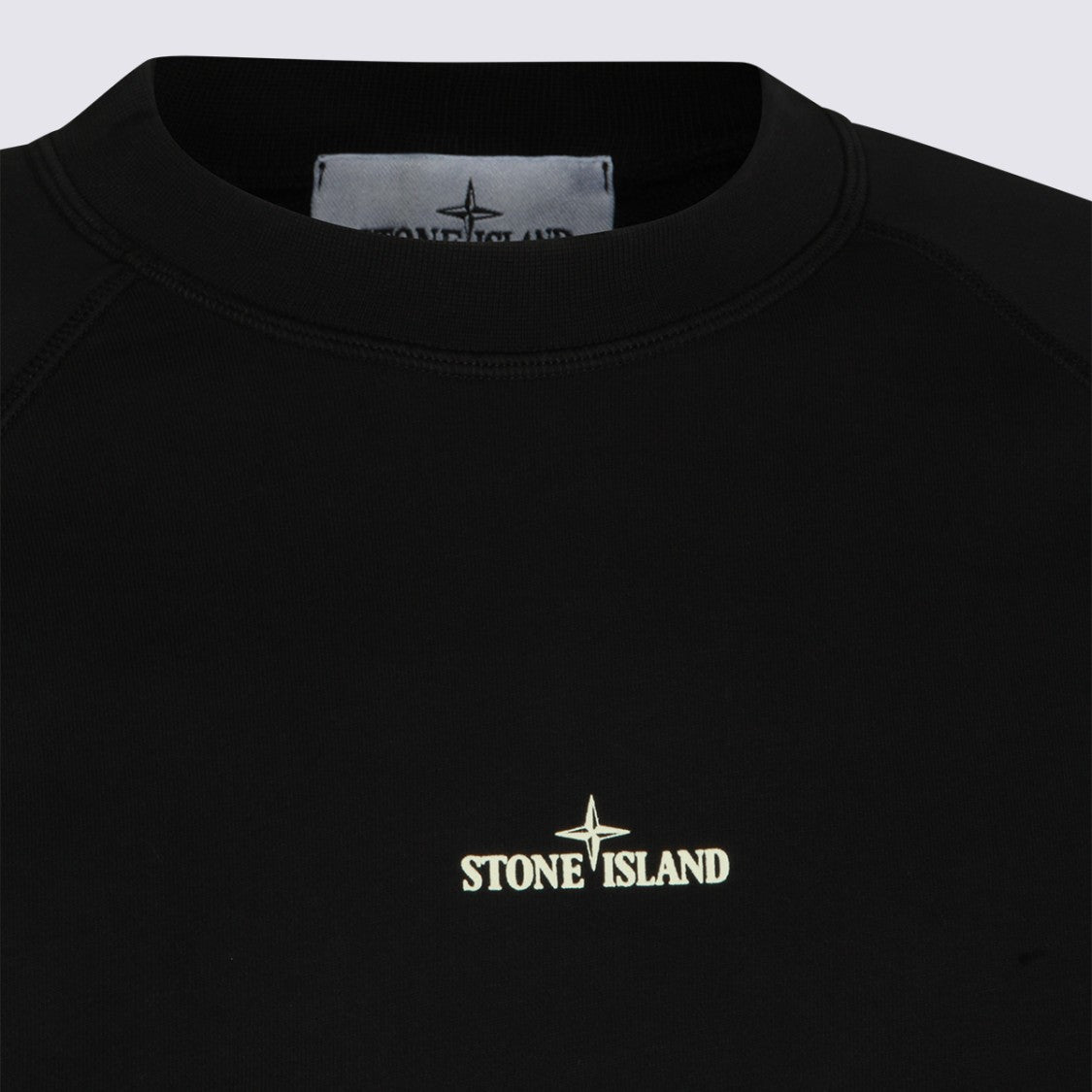 Stone Island Classic Crew Neck Sweatshirt With Distressed Logo Graphics