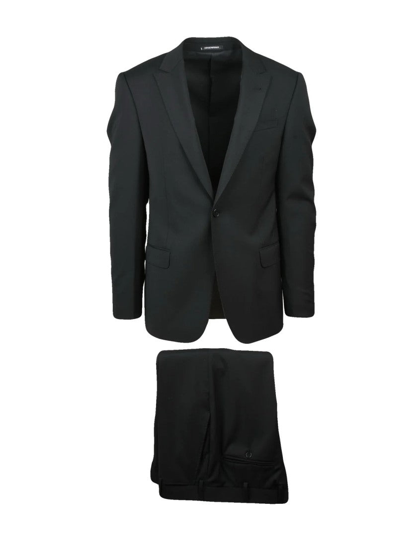 Emporio Armani Black Virgin Wool Suit