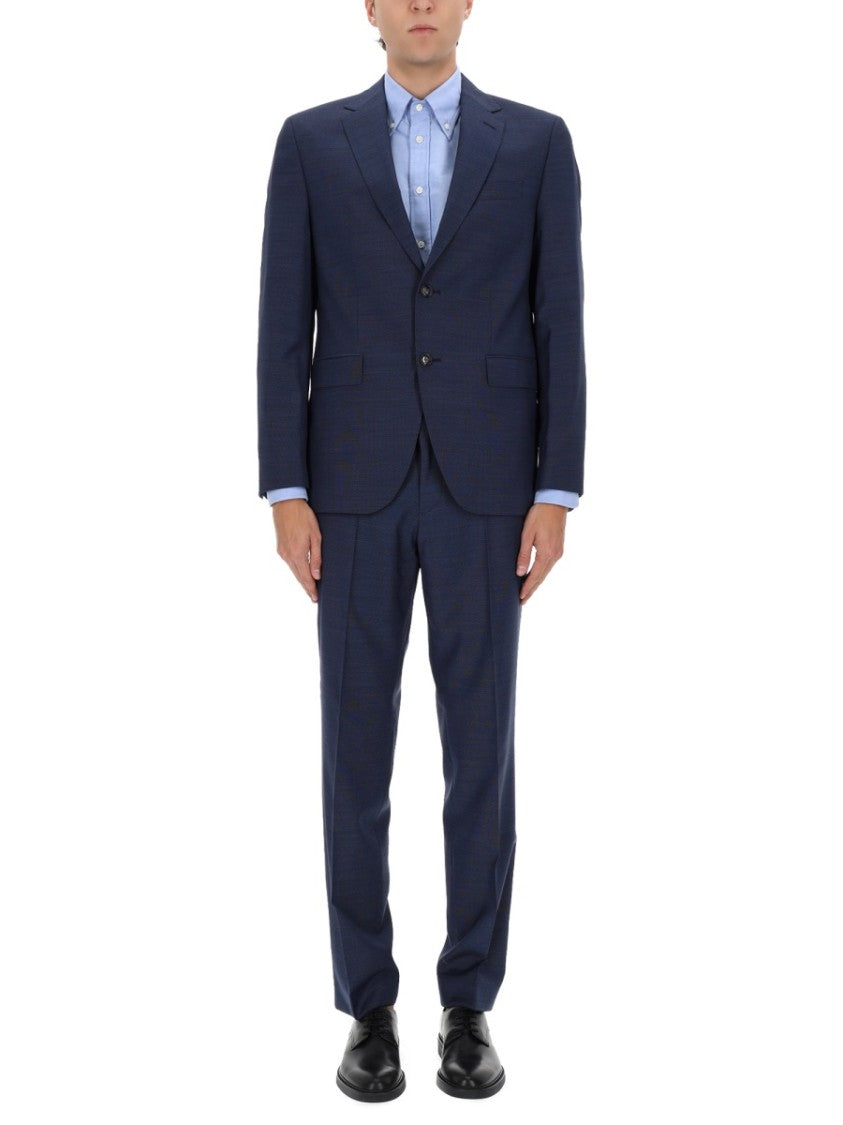 Boss Navy Blue Jeckson Virgin Wool Suit
