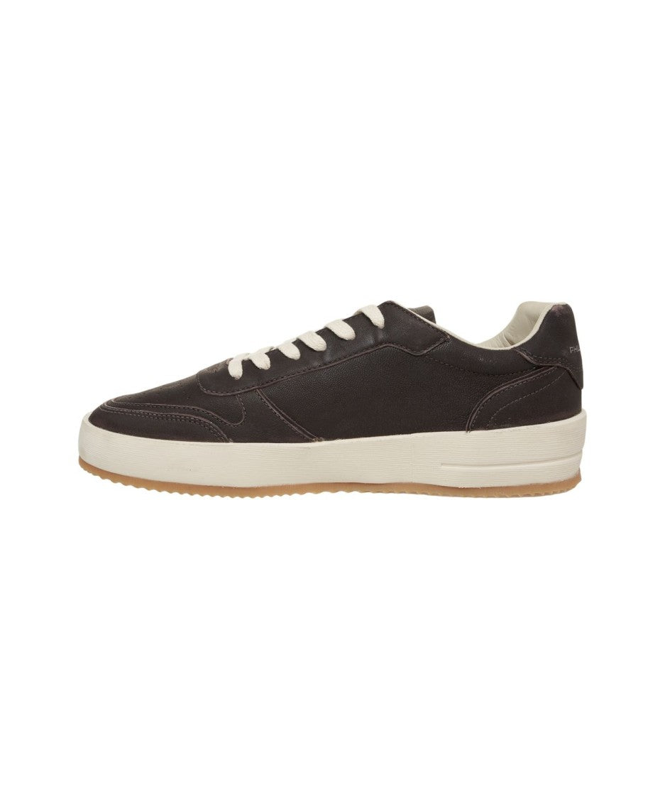 Philippe Model Suede Lace-Up Sneakers With Textured Sole