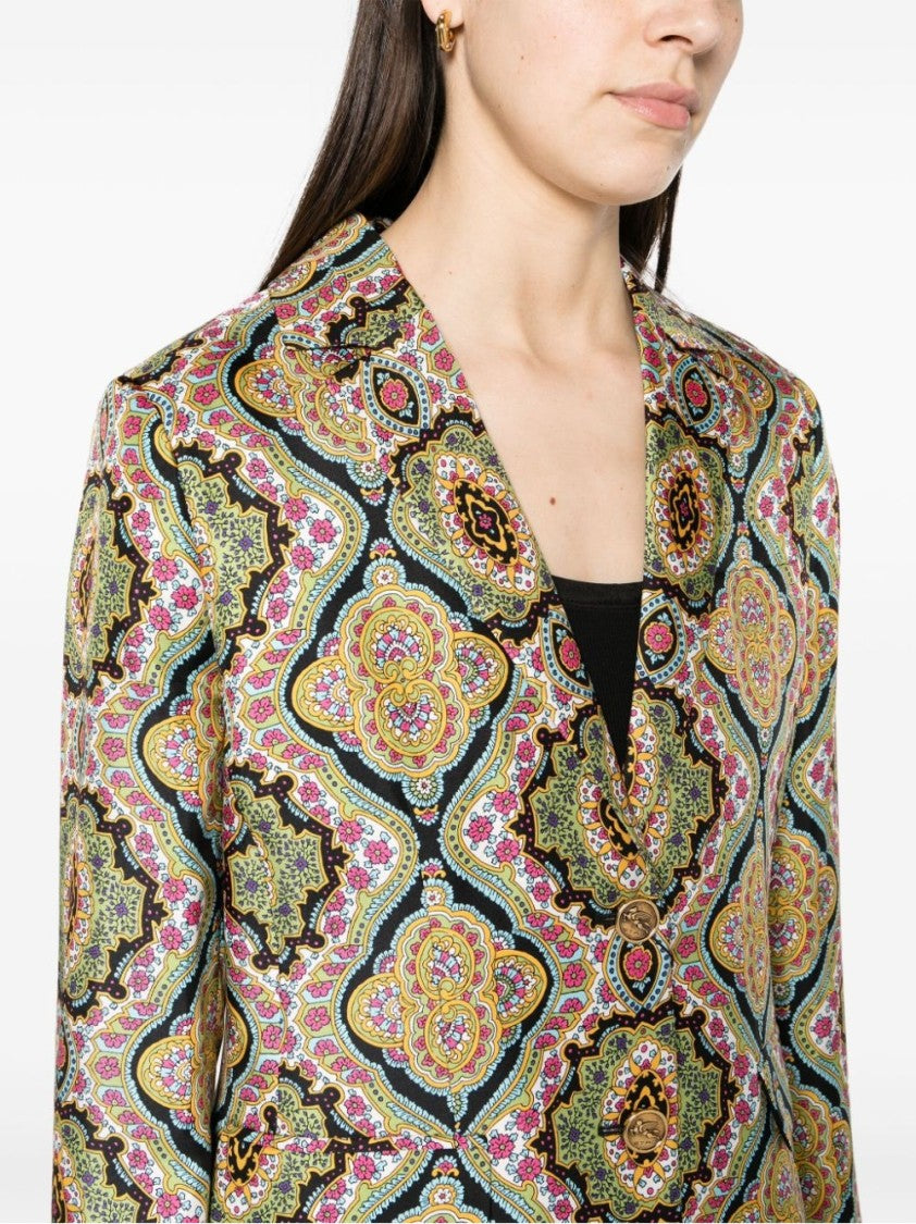 Etro Yellow Silk Jacket