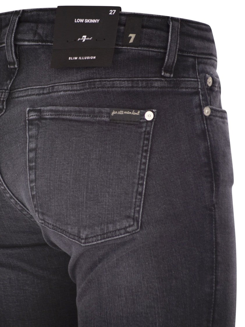 7 For All Mankind Low-Rise Skinny Jeans