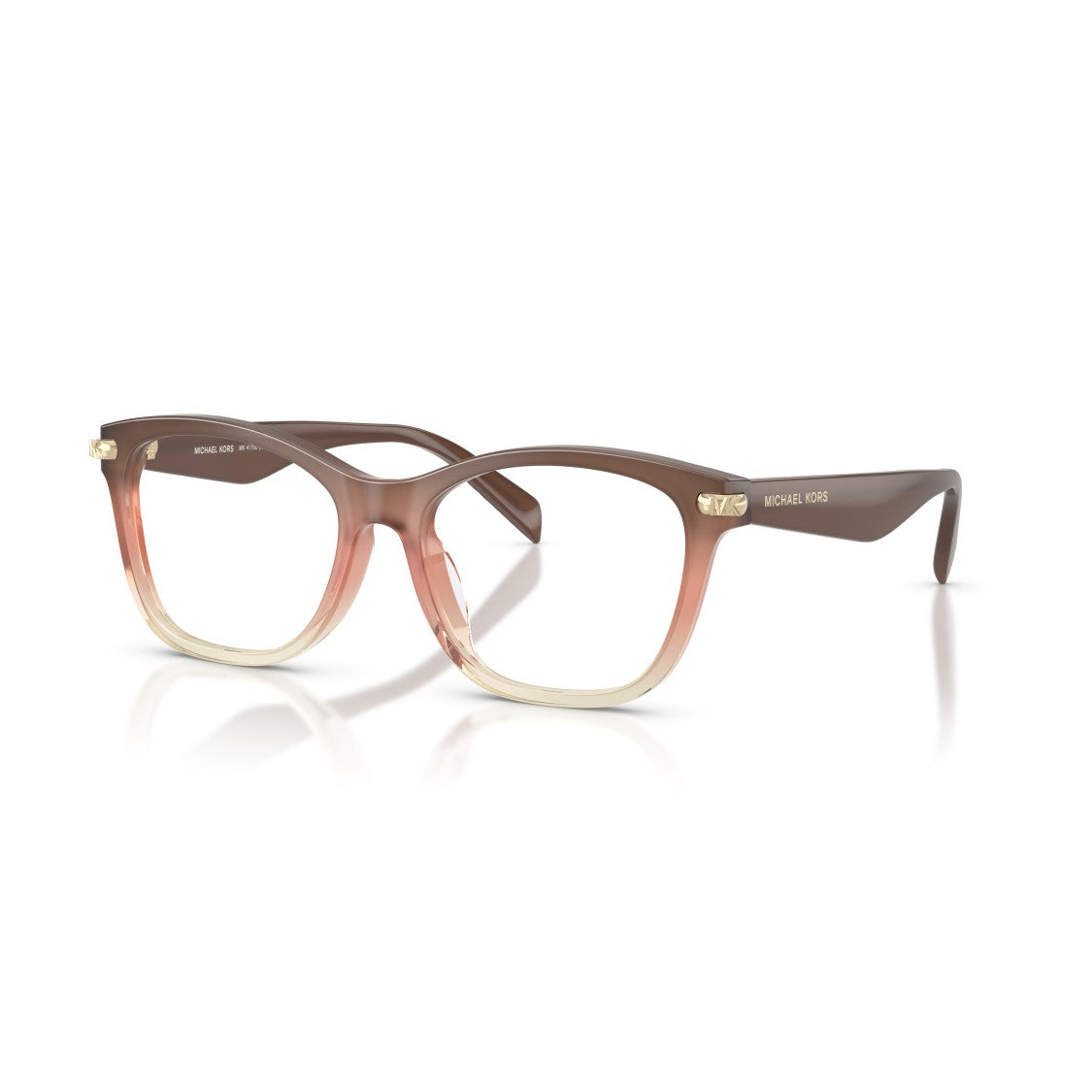Michael Kors 0Mk4175d Square Frame Gradient Eyeglasses With Gold Accents