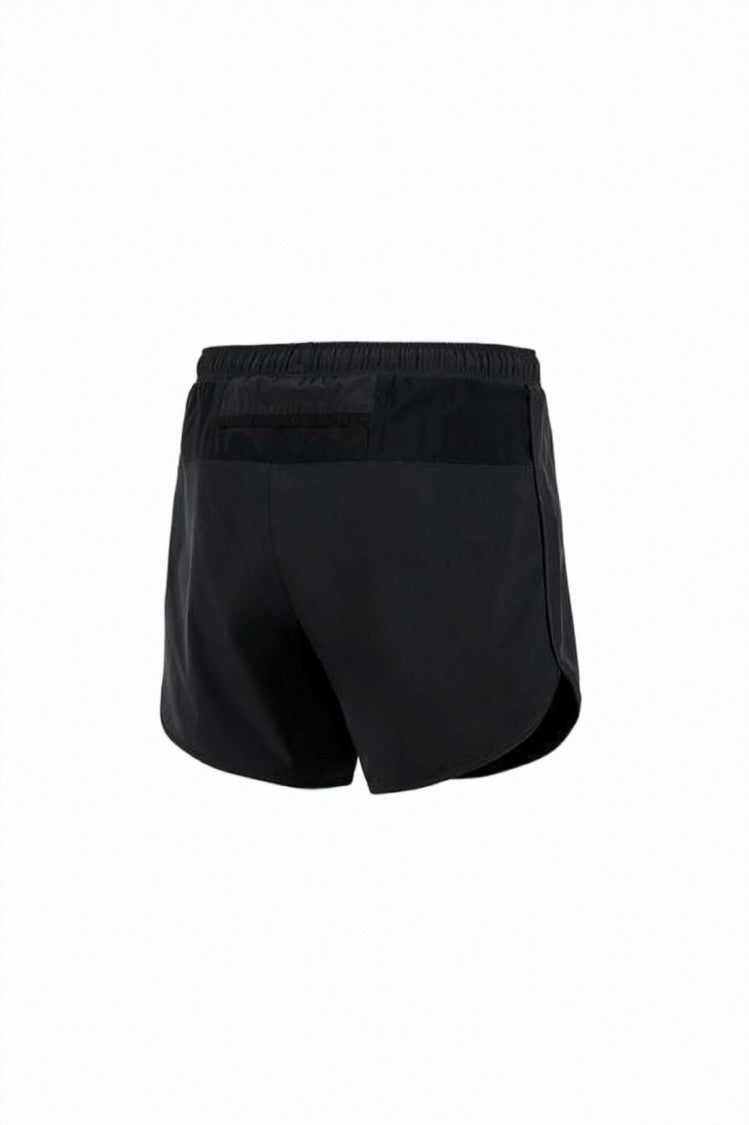 District Vision Sleek Black Activewear Shorts With Elastic Waistband