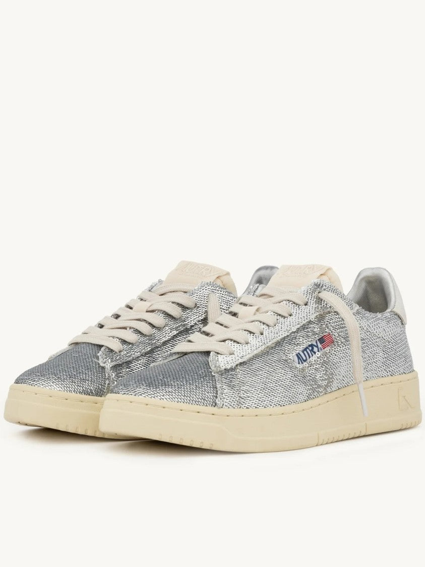 Autry Silver Dallas Low Sequin Sneakers