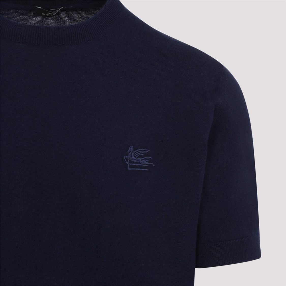 Etro Blue Cotton Fine Jersey T-Shirt