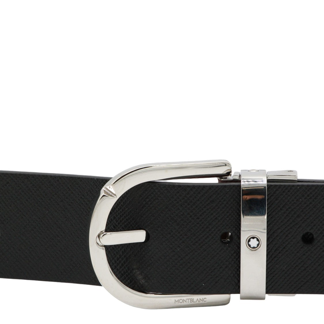 Montblanc Textured Black Strap Belt