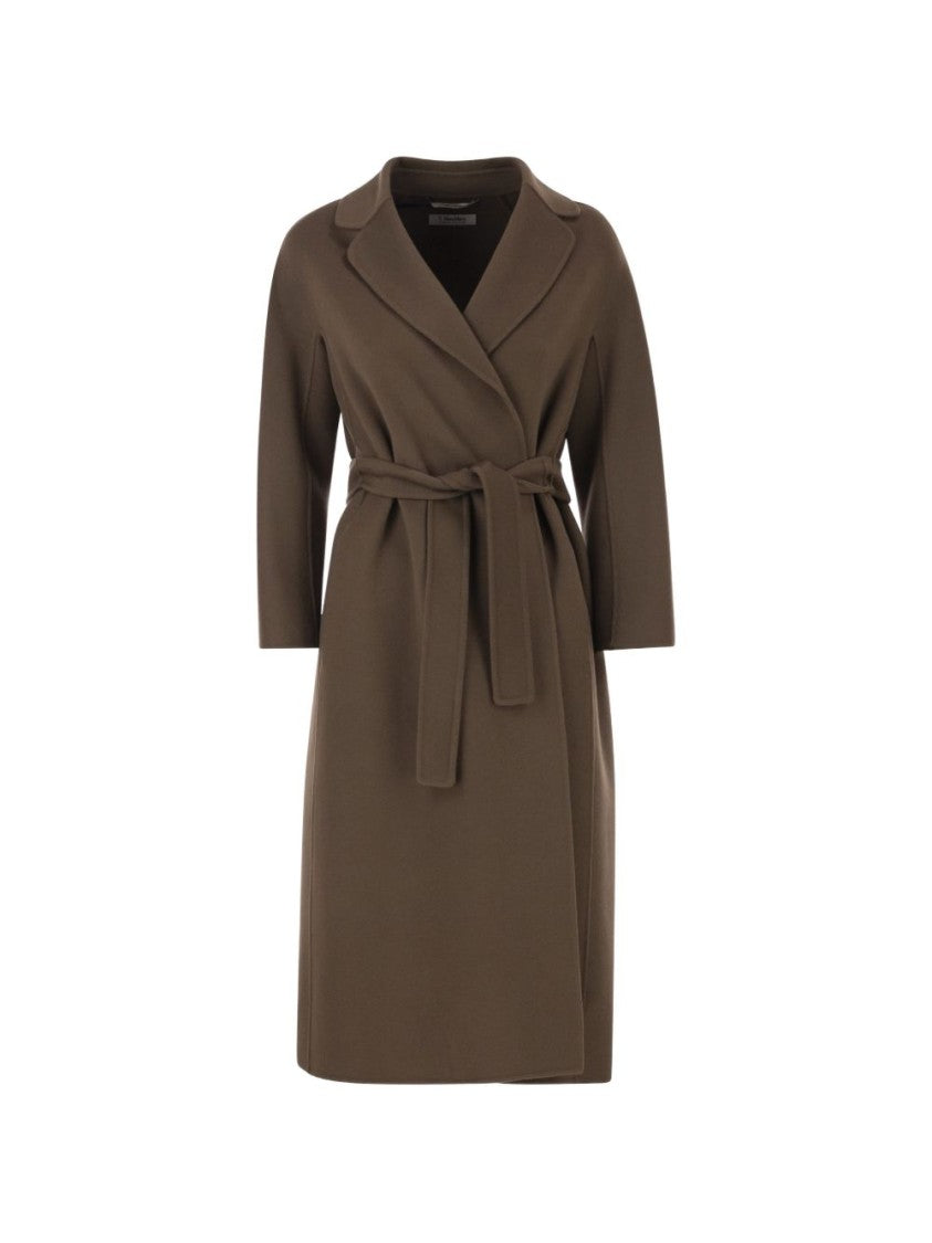 Max Mara Knee-Length Wrap Notched Lapel Coat