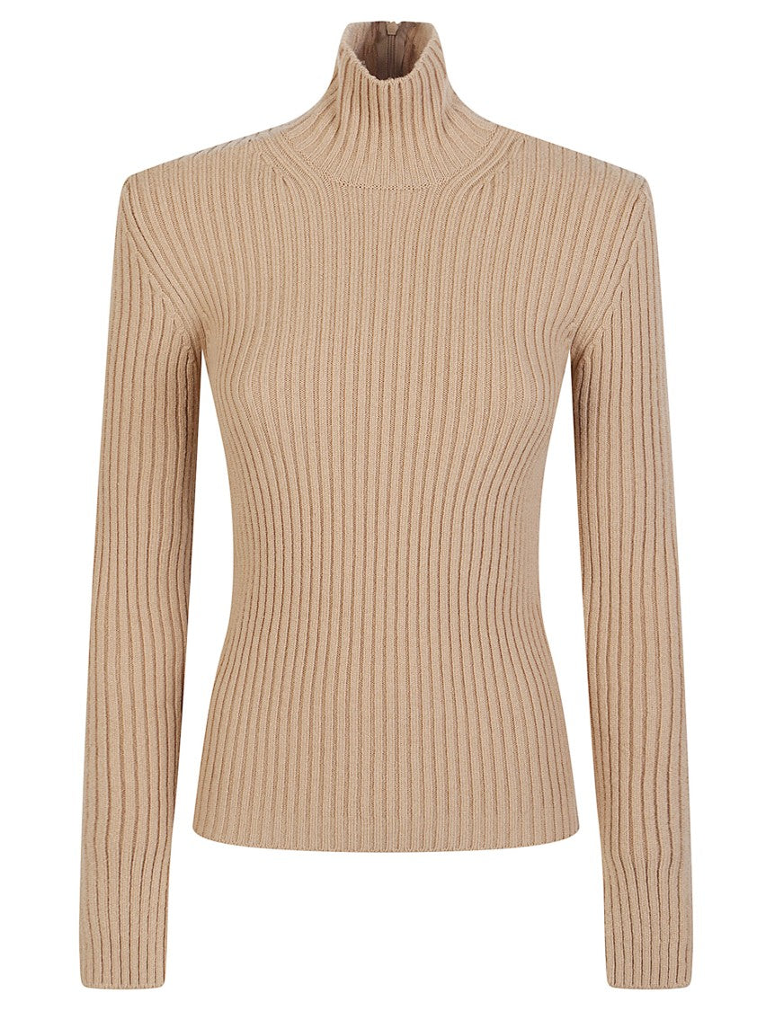 Max Mara Aral1234 Ribbed Wool-Blend Turtleneck Sweater