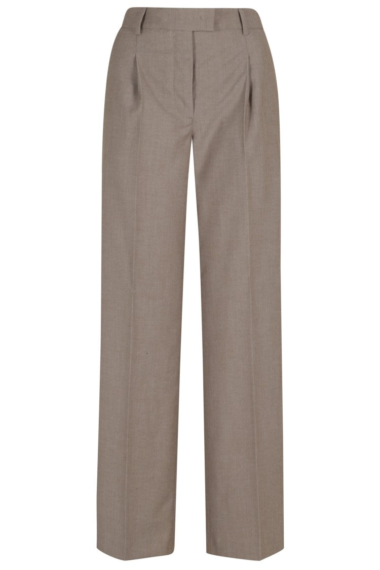 Seventy Mud Tailored Belt-Loops Polyester Straight-Leg Pants