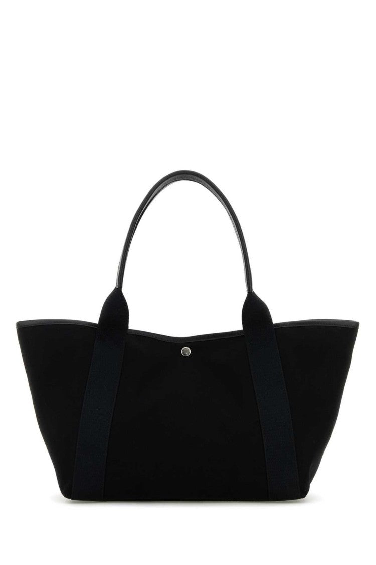 Balenciaga Rectangular Black Canvas And Calfskin Leather Shoulder Bag