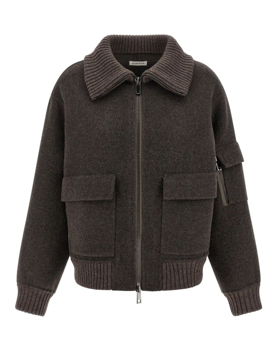 P.A.R.O.S.H. Dark Brown Wool Jacket
